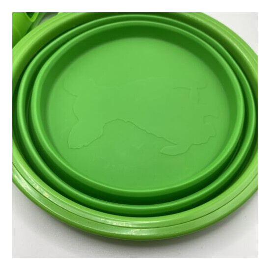 Collapsible Dog Bowl Silicone W/ Light Attached Poop Bags and Case BPA Free  image {2}