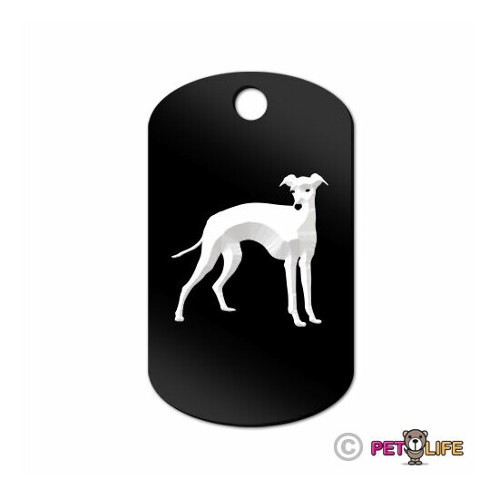 Italian Greyhound Engraved Keychain GI Tag dog iggy ig Many Colors image {1}