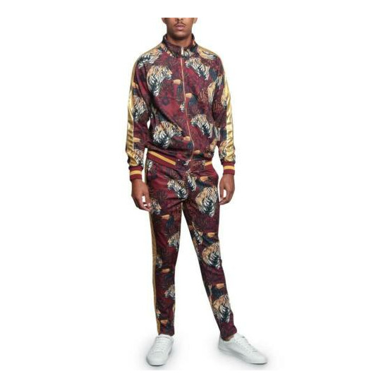 MEN'S Floral Tiger Track Pants & Jacket Jogging Track Suit Set S~5X ST559 image {13}
