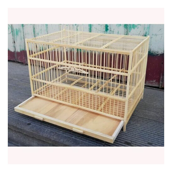 Super Large Bamboo Bird Cage Top Quality Breathable Birds Nest 50cm Handmade New image {1}