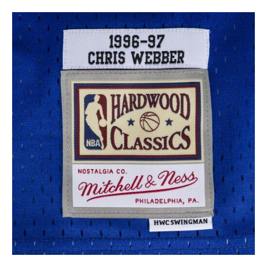 M & N NBA Washington Bullets Chris Webber #4 HWC Swingman Jersey (1996-97) image {3}