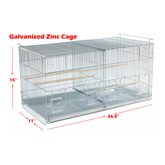 Lot-4 Galvanized Bird Finches Canary Aviary Breeding Cage Divider Rolling Stand  image {2}