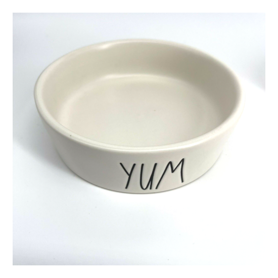 RAE DUNN ARTISAN COLLECTION SET OF 2 CAT/PET BOWLS MEOW & YUM. WATER/FOOD DISHES image {2}