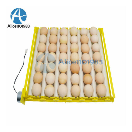 360 Degree Automatic Rotary Egg Turner Roller Tray 42 Hatching Incubator image {4}