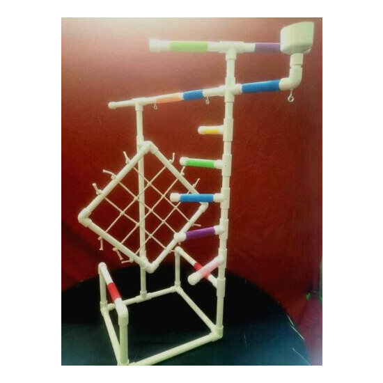 3' Tall Climber 1/2" PVC Parrot Perch \ Stand \ Play Gym **FREE SHIPPING!**  image {1}
