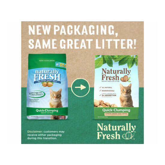 Naturally Fresh Walnut-Based Quick-Clumping Cat Litter, Unscented 52-lb (2 x 26) image {2}