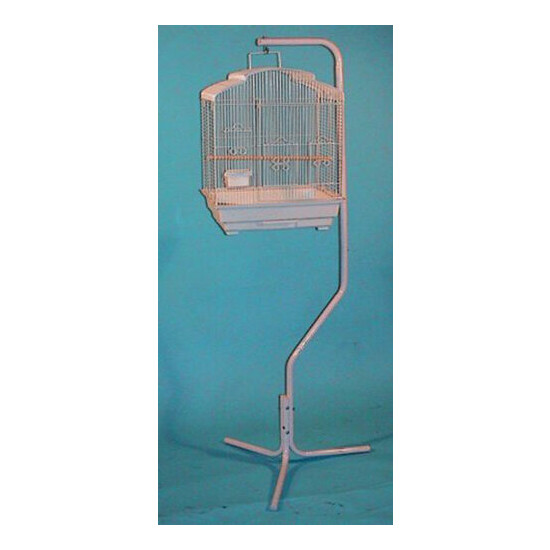 Bird Flgiht Cage Metal Hook Cages Hanging Stand Stands White 4514-168 image {1}