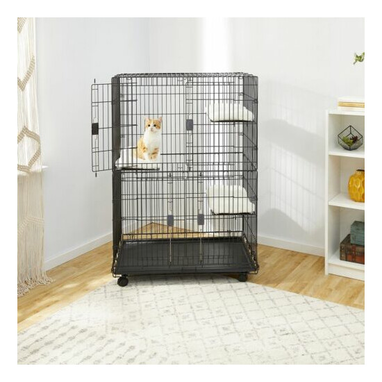 Frisco Collapsible Wire Cat Cage Playpen, US STOCK, FAST SHIPPING image {1}