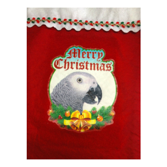 Congo African Grey Parrot Exotic Bird Holiday Christmas Stockings image {1}