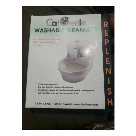 CatGenie Washable Granules Replenish Self Washing Litter Box Cat Toilet 3.5LBs image {1}