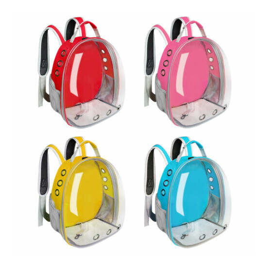 Portable Small Cat Dog Carrier Backpack Space Capsule Pet Travel Bag Transparent image {2}