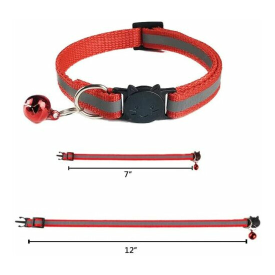 Reflective Adjustable Cat Collar with Bell image {7}