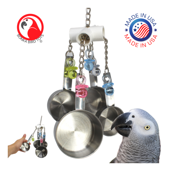 Bonka Bird Toys 1750 Clacker Medium parrot cage toy cages african grey cockatoo  image {1}