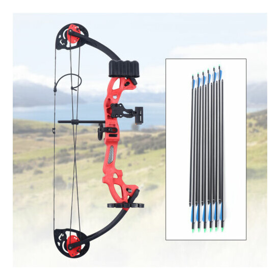 Bow and Arrow Set Compound Kit Target Practice Archery Hunting Youth Outdoor image {1}