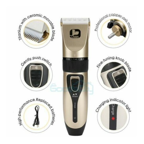 Quiet Pet Dog Cat Clippers Grooming Hair Trimmer Groomer Shaver Razor Clipper image {6}