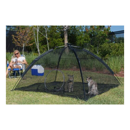 Portable Mesh Tent for Indoor Pet Cat Safety Enclosure Shelter Outdoor Garden  image {4}