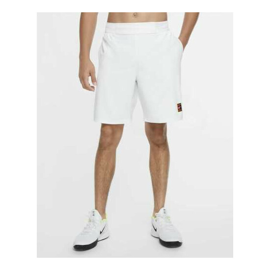 NikeCourt Flex Ace Mens 9" Tennis Shorts White Size Large L CK9777-100 image {1}