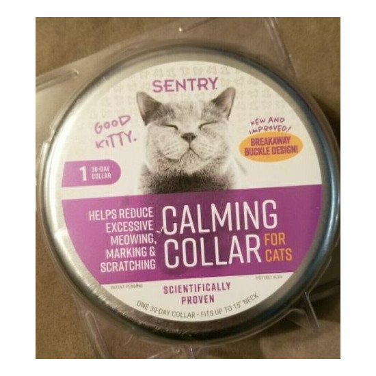 SENTRY Calming Collar for Cats 30-Day Collar up to 15" Neck FREE SHIPPING image {1}