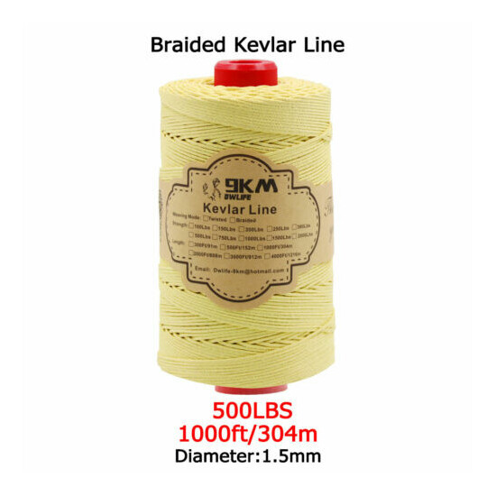 Kevlar Line Rope Braided 40-2000lbs Camping Fishing Assist Cord Made with Kevlar image {21}