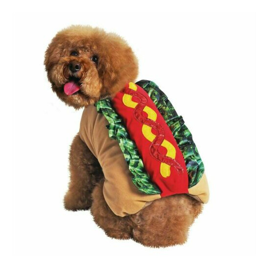 Hot Dog Dress Up Funny Pet Costume Halloween Party Outfit Clothes Sausage Medium image {1}