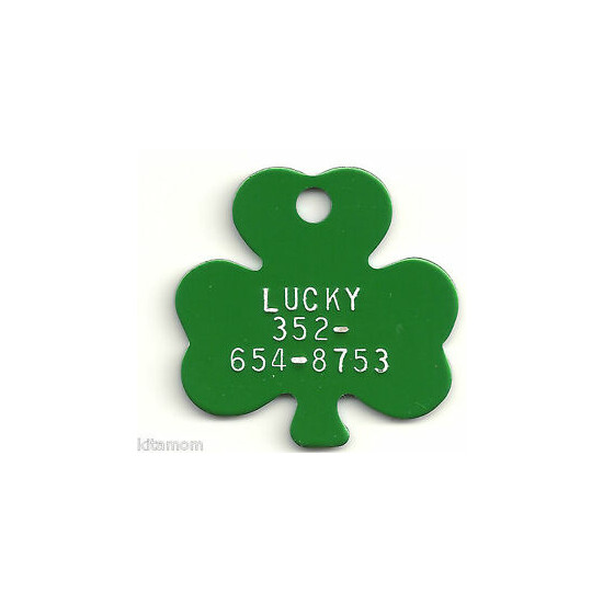 Irish Ireland Shamrock Lucky Pet Dog ID Tag St Patrick image {1}