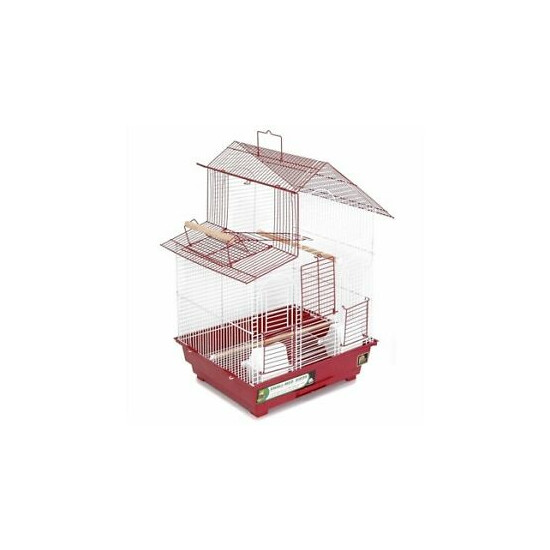 House Style Bird Cage - Red image {1}