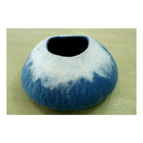 Felted Cat Cave - Designing Cat House - Handmade Pet House - Wool Cave image {3}