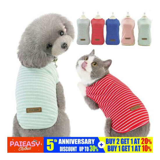 Pet Puppy Small Dog Cat Vest T-Shirt Coat Dog Clothes Apparel Shirt Costume US image {1}