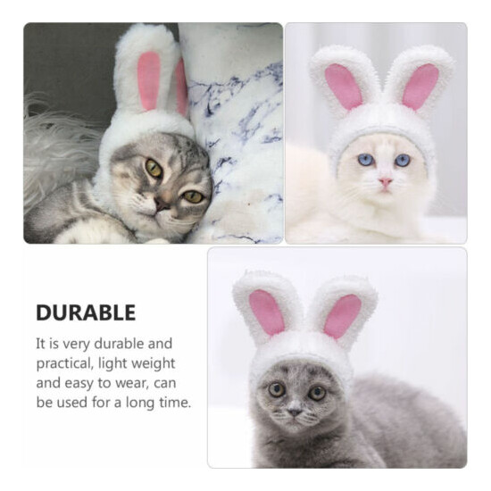 1pc Lovely Stand Ear Pet Cap Decorative Bunny Ear Pet Hat for Dog Cat Puppy Pet image {2}