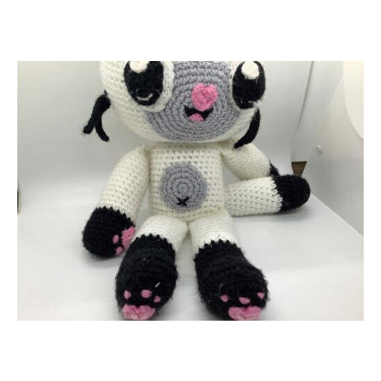 16 inch hand knitted cat  image {6}