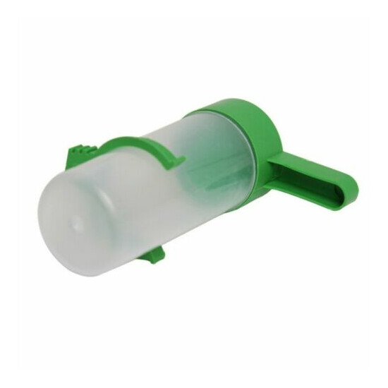 4 Plastic With Feeder Clip For Budgie Bird Drinker Green Aviary Water Bottle New image {7}