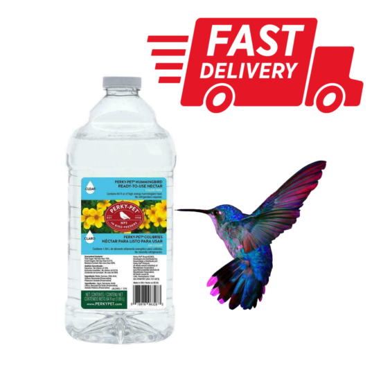 64 Oz. Clear Hummingbird Nectar Perky-Pet Ready-To-Use Flower Nectar Food image {1}