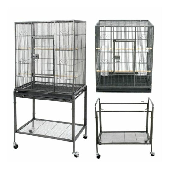 53" 59”61" 68" Sizes Durable Steel Bird Cage Best Place Birds Large Parrot Cage image {3}