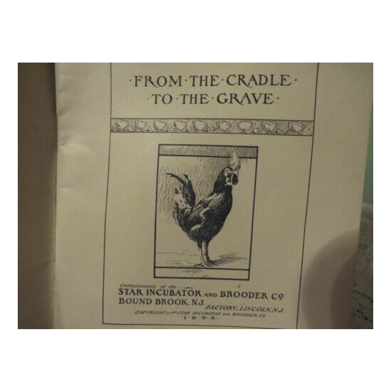 ANTIQUE 1899 STAR EGG INCUBATOR 48 PAGE CATALOG " FROM THE CRADLE TO THE GRAVE" image {2}