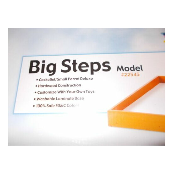 Big Steps Model #22545 - PORTABLE PLAYGROUND - Cockatiel/Parrot Deluxe, NIB image {2}