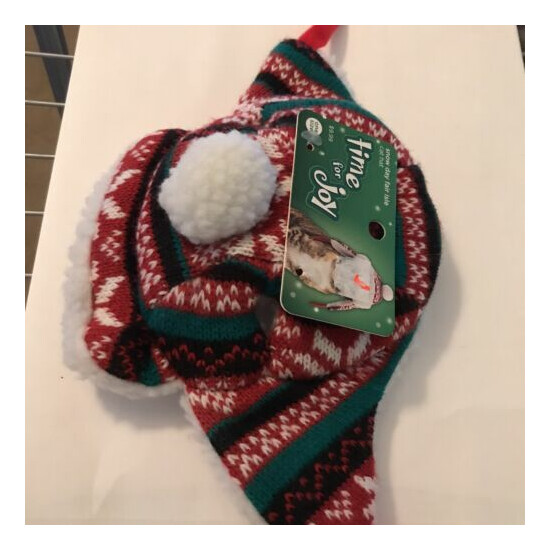 Time for Joy Christmas Snow Day Fair Isle Cat Hat One Size image {4}