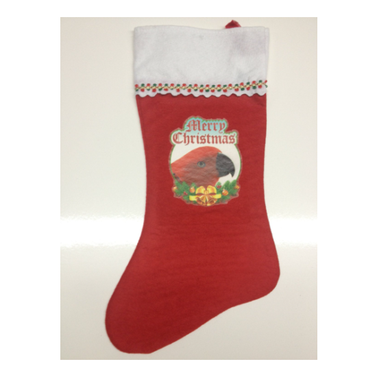 Female Eclectus Parrot Exotic Bird Holiday Christmas Stockings image {4}