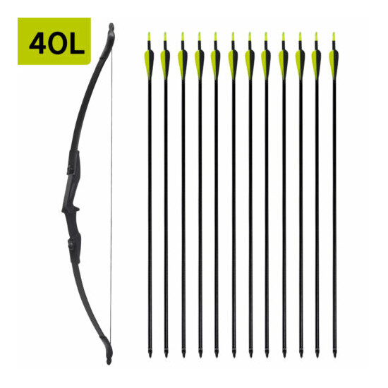 57 in Takedown Recurve Bow Hunting w/ 12Pcs Arrow Set Archery Right Left Hand US Thumb {19}