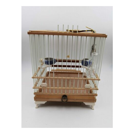 Chinese Bamboo Carved Birdcage + Copper hook + High toughness fiber material89 image {3}