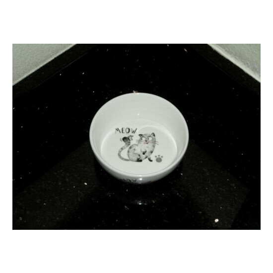 Meow Cat Bowl Brand New image {1}
