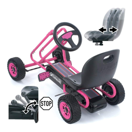Hauck Lightning Go Kart Pedal Car Ride On Toys w Ergonomic Adjustable Seat Gift Thumb {3}
