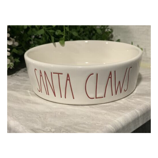 Rae Dunn SANTA CLAWS Cat Dish Bowl Pet Christmas Holiday *Brand New D4 image {2}
