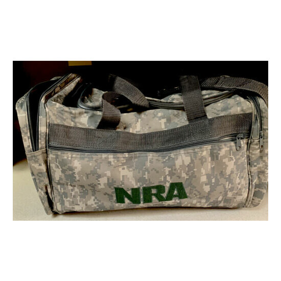 NRA Camo Duffel Bag Shooting Range Hunting Camping Ammo Gym Men's Bag NEW image {1}