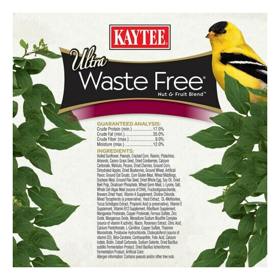 KAYTEE ULTRA WASTE FREE NUT & FRUIT BLEND NONE BIRDS FOOD MIX NUTS ALL BIRDS image {4}