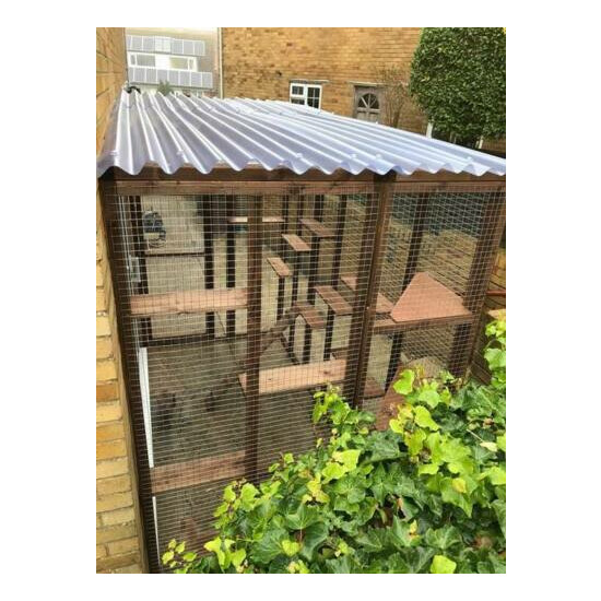 Catio Cat Lean to 8ft x 4ft x 7.5ft Secure Safe Garden Pet Run Accessories 1/2x1 image {3}