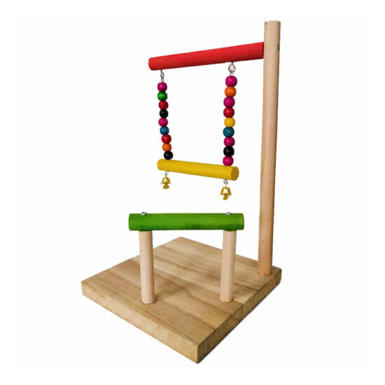 Bird Parrot Perch Stand Birds Chew Toys For Small to Large Birds Parrots image {3}