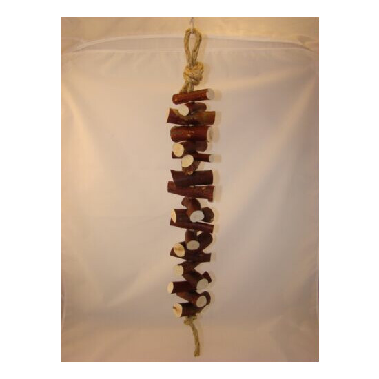 Manzanita Bird Toy Hanging Hardwood Toy 2 feet long 25 pieces of Manzanita COOL! image {1}