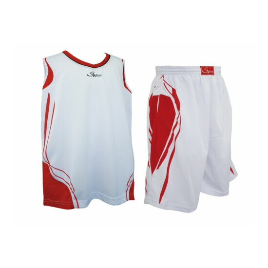 Swish Basketball Mens Sports Athletic Outfit Top Jersey Shorts Pants w/pockets image {4}