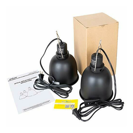 Reptile Light Fixture 2 Packs 5.5 Inch Deep Dome Lamp Cap Lamp Fixture Optical image {5}