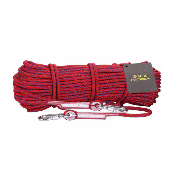 10.5mm Rock Climbing Rope Emergency Mountaineering Cord 25KN Red 10m image {1}